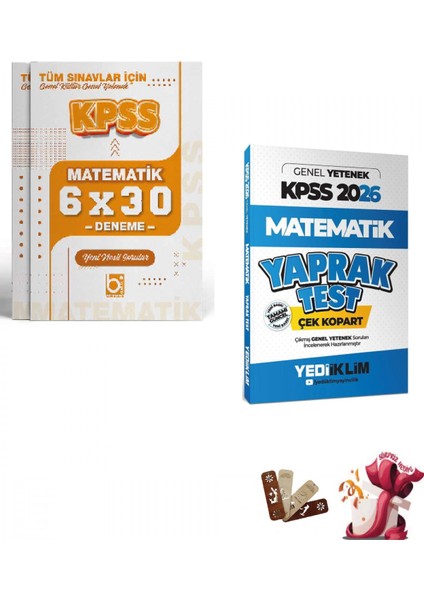 2026 Kpss Matematik Yaprak Test ve Deneme Seti Yediiklim ve Bigel