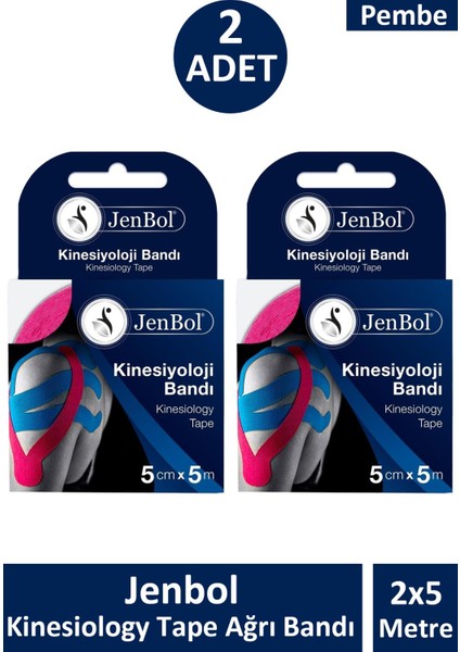 Kinesio Bandı 5 cm x 5 M - Pembe 2 Adet