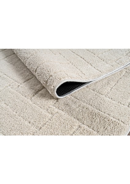 Moopy Oval Krem Bukleli Yumuşak Soft Dokuma Yolluk Halı Salon Halısı LP1001A_KREM modelleri