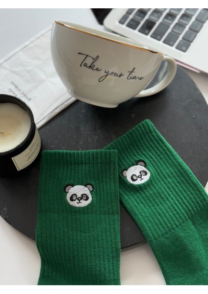 Sevimli Unisex Panda Hayvan Nakışlı Tenis Soket Yazlık Kışlık Kadın Erkek Çorap fiyatları