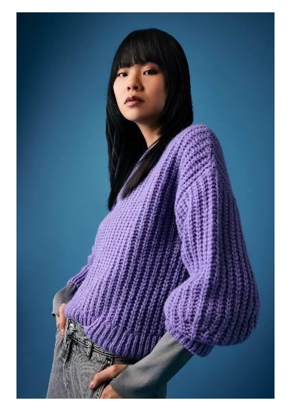 Coool Oversize Fit Bisiklet Yaka Kazak