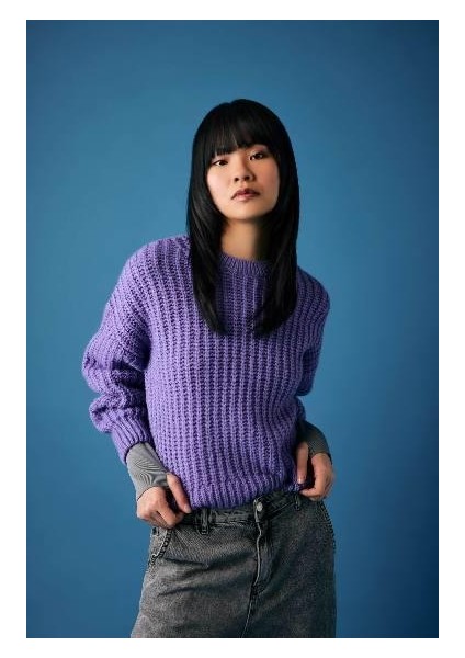 Coool Oversize Fit Bisiklet Yaka Kazak modelleri