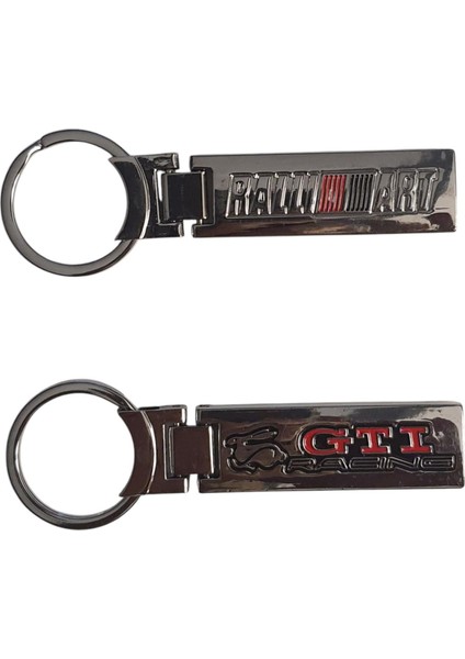 2 Adet Metal Anahtarlık Gti, Ralliart