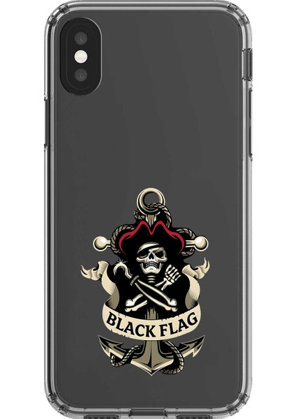 iPhone Xs Uyumlu Şeffaf Kılıf Pirate 4 Tasarımlı