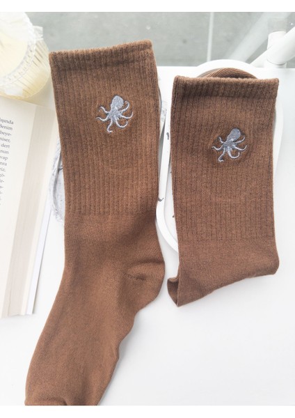 Sevimli Hayvan Nakışlı Renkli Unisex Yazlık Kışlık Soket Casual Pamuklu Çorap