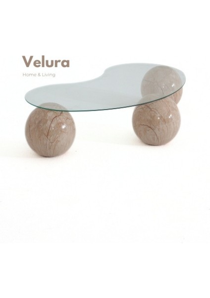 Modern Orta Sehpa & Top Sehpa Cam Sehpa & Küre Orta Sehpa - Uranüs - Fasulye - Şeffaf Cam fiyatları