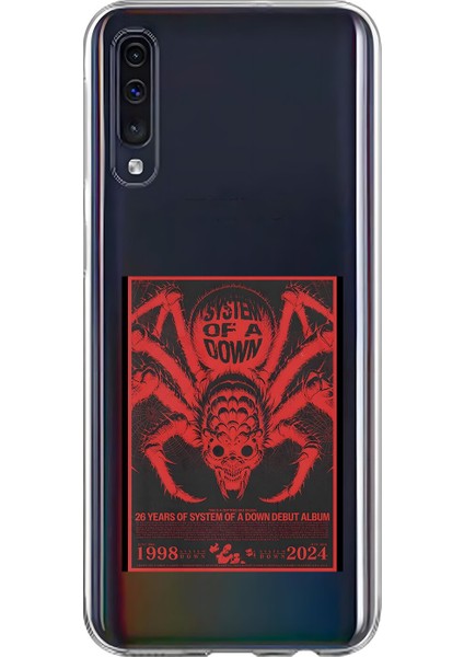 Samsung Galaxy A70 Uyumlu Şeffaf Kılıf System Of A Down Tasarımlı