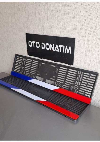 Fransa Bayraklı Özel Tasarım Oto Plakalık 2'li Takım Set modelleri