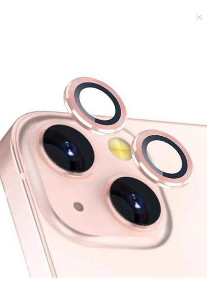 Iphone 13/13 Mini Uyumlu Kamera Koruyucu Lens Mercek Metal Çerçeveli 2li Set
