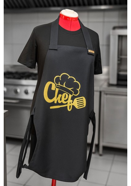 Chef Nakışlı Mutfak Önlüğü