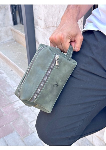 Hakiki Deri Erkek El Tipi Kişisel Bakım ve Aksesuar Çantası – Fermuarlı, Taşıma Halkalı modelleri