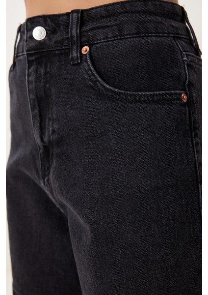 Bermuda Denim Şort Siyah LUT0017