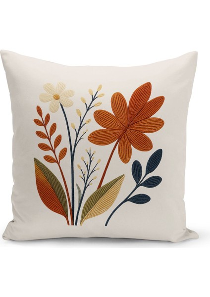 Çift Tarafı Dijital Baskılı Kırlent Kılıfı (Panç /punch Nakış Desen Görünümlü)