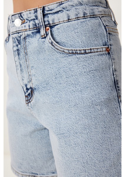 Bermuda Denim Şort Açık Mavi LUT0017