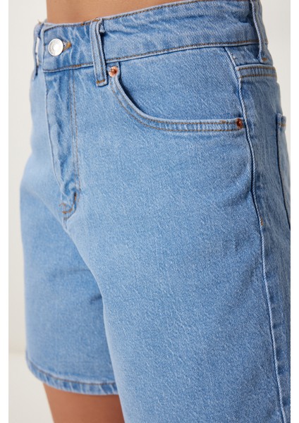 Bermuda Denim Şort Mavi LUT0017
