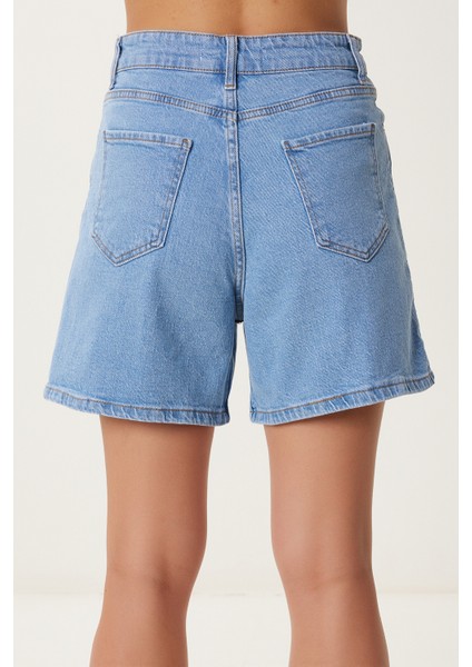 Bermuda Denim Şort Mavi LUT0017