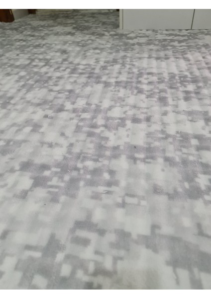 Konforsa Gri - Krem Renginde Modern Desenli Bubble Halı – Yumuşak Dokulu, Leke Tutmaz, Kaymaz Keçe Tabanlı Halı indirimleri