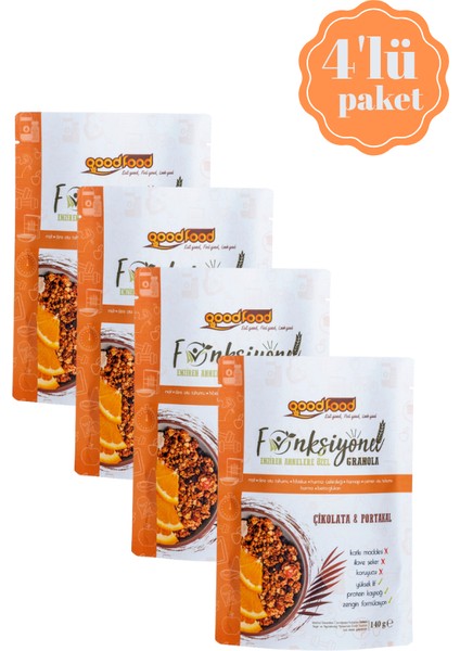 Portakal ve Çikolatalı Granola 4'lü Fırsat Paketi