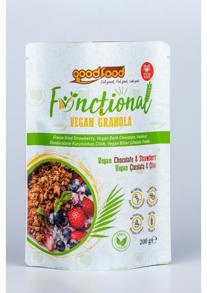 3lu Fırsat Paketi Vegan Çikolata & Çilek granola, 3x200 gr fırsatları