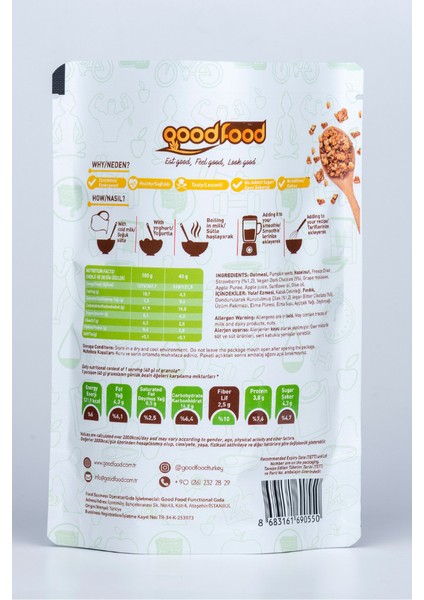 3'lu Paket Vegan Çikolata & Çilek granola, 3x400 gr indirimleri