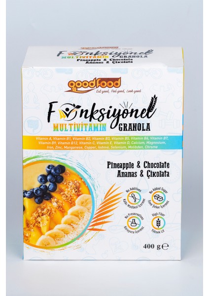 MULTIVITAMIN GRANOLA ANANAS & ÇİKOLATA 400 gr