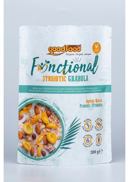 Probiyotik & Prebiyotik Granola, Kayısı, Keten Tohumu, Kayısı ve Hurma Barı Parçacıklı, 200 g X4'lü fırsatları