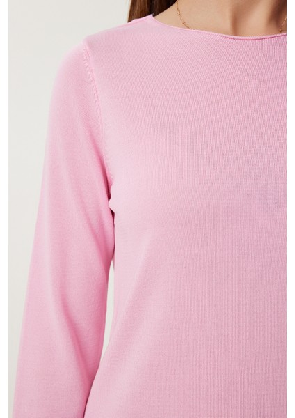 Basic Mevsimlik Viskon Bluz Pembe LUS0132