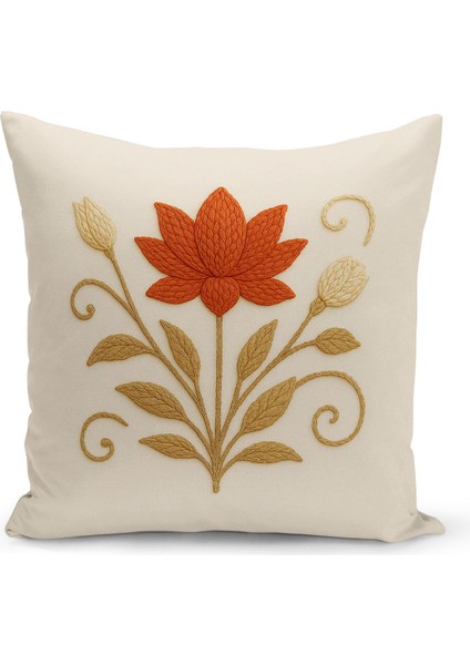 Çift Tarafı Dijital Baskılı Kırlent Kılıfı (Panç /punch Nakış Desen Görünümlü)