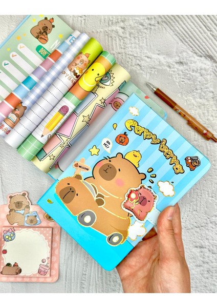 Capybara Yolculuk Zamanı Mıknatıslı Özel Tasarım Defter