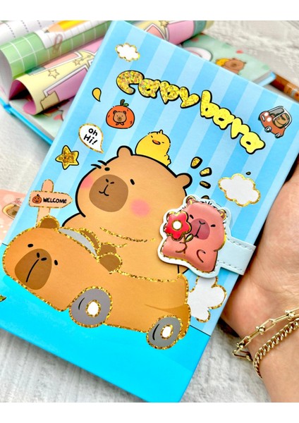 Capybara Yolculuk Zamanı Mıknatıslı Özel Tasarım Defter fırsatları