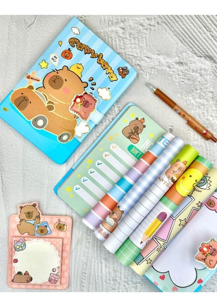 Capybara Yolculuk Zamanı Mıknatıslı Özel Tasarım Defter indirimleri