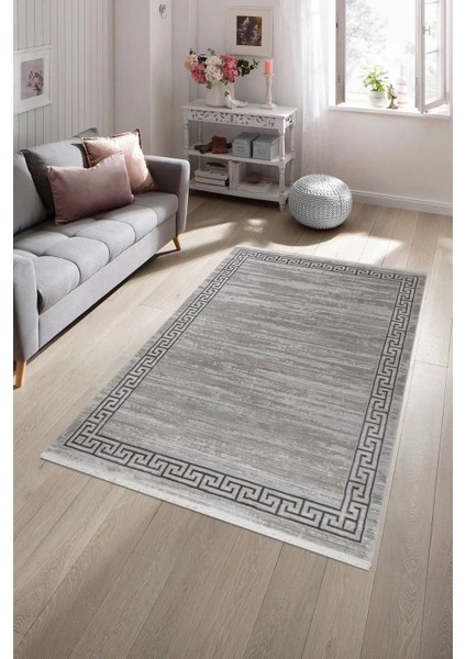 Pyramid Modern Salon ve Oturma Odası Halısı - Gri