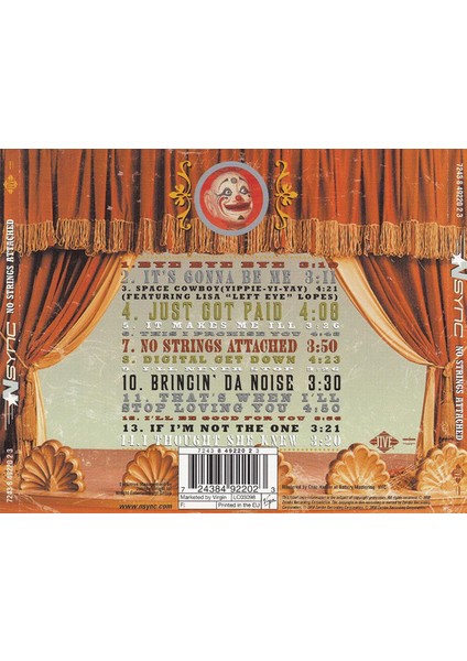 Dikkat CD Nsync – No Strings Attached
