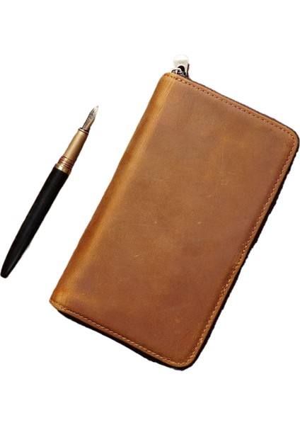 Öğrenci Kırtasiye Kutusu Ilk Katman Sığır Derisi Dolma Kalem Saklama Çantası (Yurt Dışından)