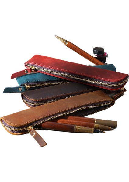 Sığır Derisi Edebi Gençlik Kalem Kutusu Kalem Kutusu Büyük Kapasiteli Kırtasiye Kalem Kapağı Depolama (Yurt Dışından) fiyatları