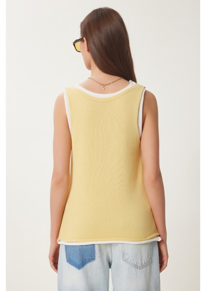 Atletli Ikili Basic Triko Bluz Sarı Kemik LKİ0030