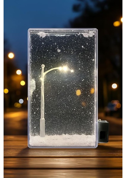 Kendin Yap Kar Efekti LED Işıklı Gece Lambası Dıy