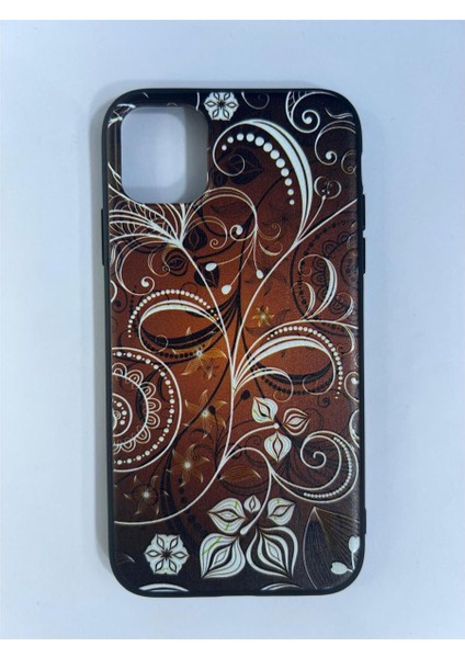 Iphone 11 Turuncu Desenli Silikon Kılıf