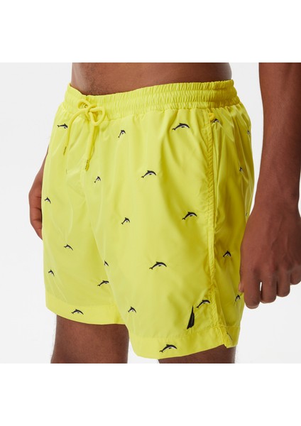 Erkek Sarı Desenli Deniz Şortu T35226T.7BZ fırsatları