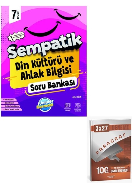 Ünlüller 2026 7 Sınıf Sempatik Din Kültürü ve Ahlak Bilgisi Soru Bankası+Anla Kazan Paragraf