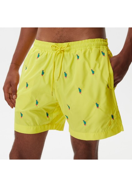 Erkek Sarı Desenli Deniz Şortu T35224T.7BZ fırsatları