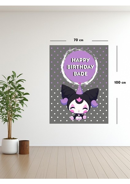 Kişiye Özel Doğumgünü Happy Birthday Duvar Afişi Branda Tasarım 70*100CM