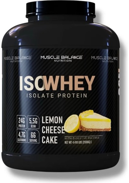 Isolate Whey Protein 2000 gr 66 Servis Limon Cheesecake