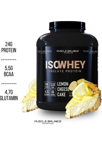 Isolate Whey Protein 2000 gr 66 Servis Limon Cheesecake