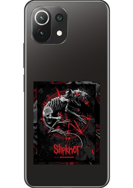 Xiaomi Mi 11 Lite Uyumlu Şeffaf Kılıf Slipknot Tasarımlı
