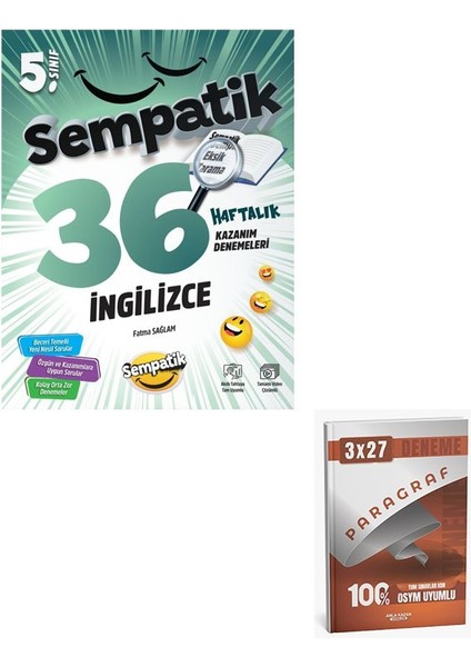 Ünlüler 2026 5.sınıf Ingilizce 36 Haftalık Kazanım Denemeleri+Anla Kazan Paragraf