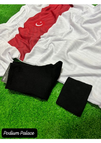 Türkiye Euro 2024 Isimsiz Beyaz Çocuk Forması 4'lü Set (White) ZYN2604