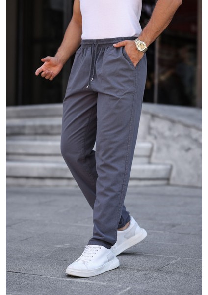 Rahat Keten Karışımlı Bağcıklı Pantolon modelleri