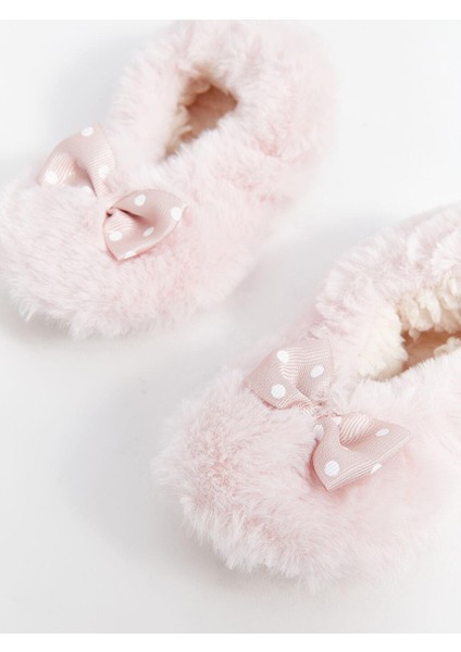Fiyonk Detaylı Pelüş Kız Bebek Panduf modelleri