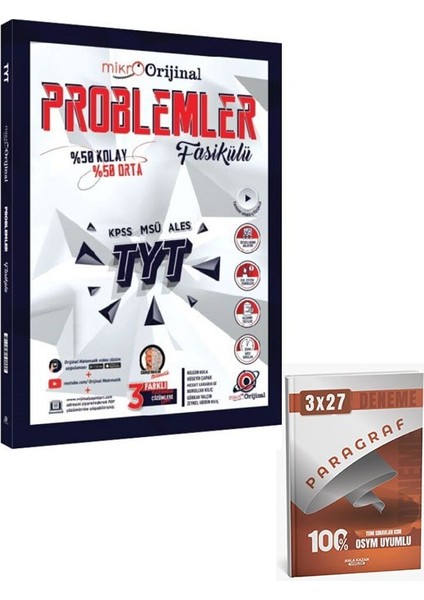 Orijinal 2026 Mikro Tyt Problemler Fasikülü Soru Bankası+Anla Kazan Paragraf